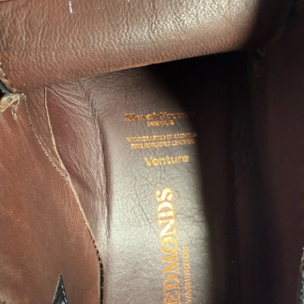 Allen Emonds Shoes Mens‎ 13 D Black Leather Port Washington Venture Monk Strap